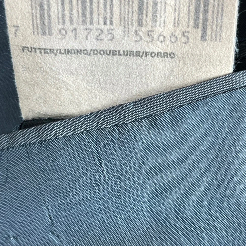Hugo Boss Mens Navy Blue Super 100 Virgin Wool 3-Button‎ Blazer Jacket 40L USA